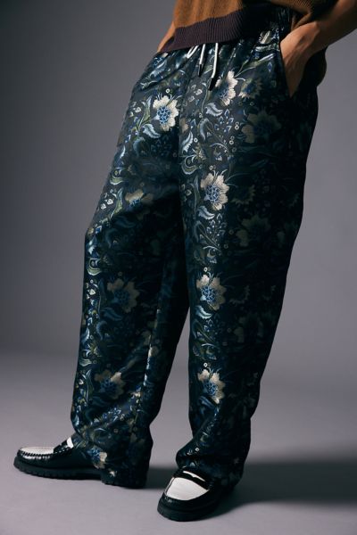 UO Shiny Jacquard Beach Pant | Urban Outfitters