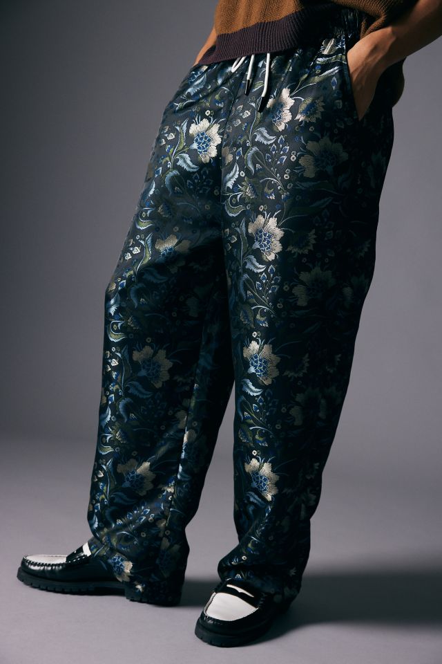 UO Shiny Jacquard Beach Pant | Urban Outfitters