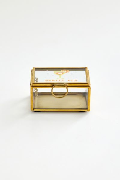 Citrus Spritz Cocktail Printed Glass Trinket Box Product Page
