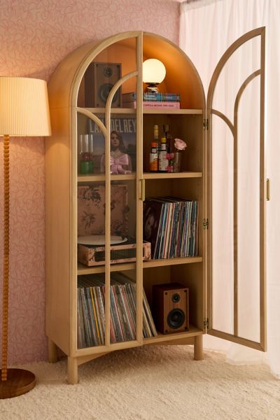 Urban Outfitters Camille Statement Storage Cabinet In Bleached Rubberwood At
