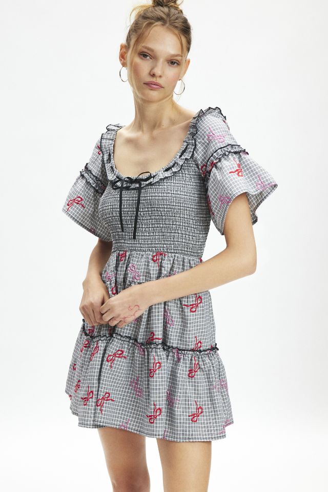 Kimchi Blue Juniper Embroidered Plaid Mini Dress #1