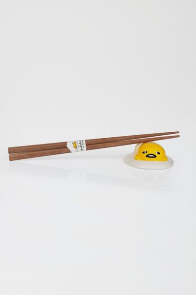Gudetama The Lazy Egg Ceramic Chopstick Holder Set