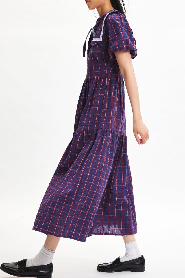 Neon Rose Meredith Collared Plaid Midi Dress #2