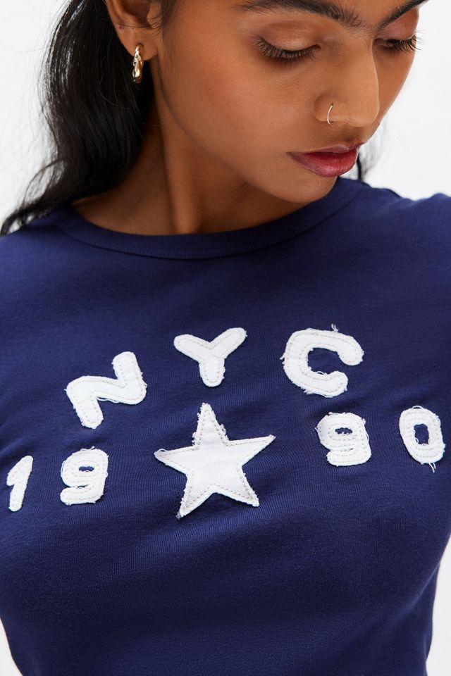 Vintage 90’s NYC American College baby tee