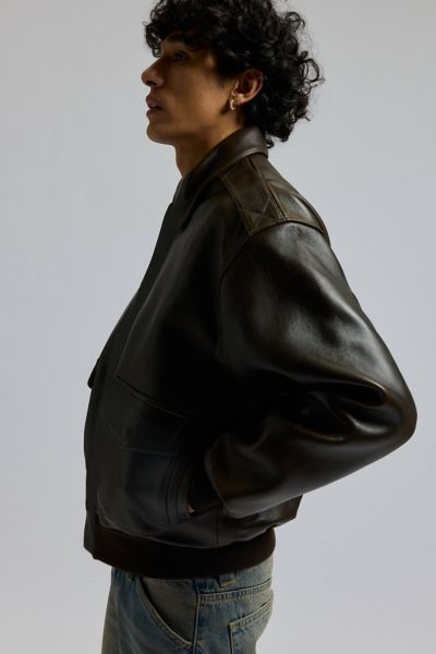 ジャケット・アウター SCHOTTO leather jacket A-2 bomber jacket Brown A-2 Leather Flight Jacket - Schott NYC