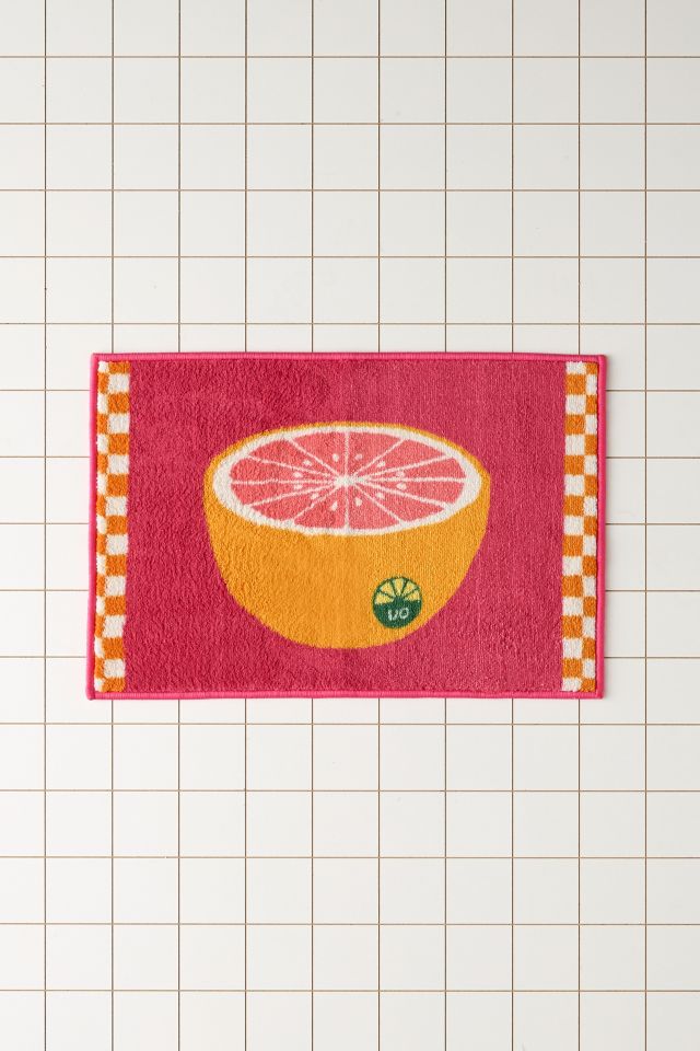 Fruit Picnic Plush Printed Bath Mat #1