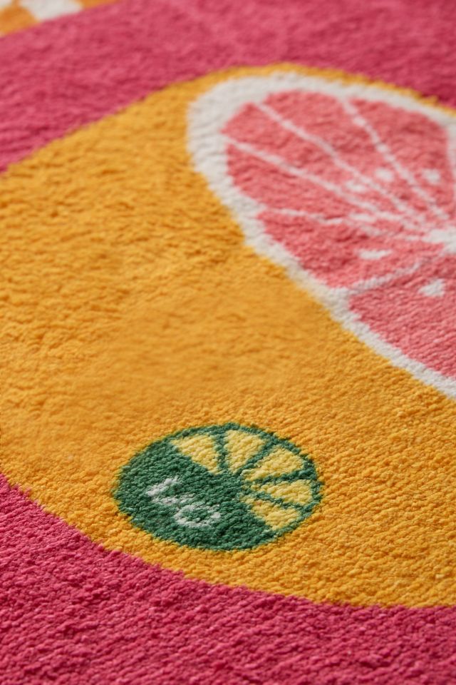 Fruit Picnic Plush Printed Bath Mat #2