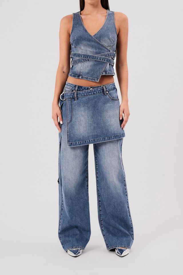 Abrand 95 Mid Baggy Skirt Jean #2