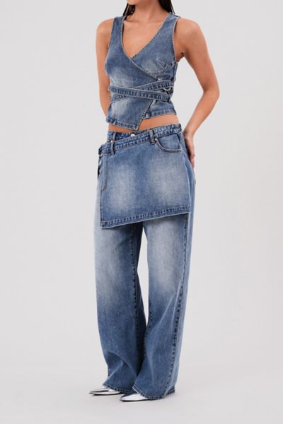 Abrand 95 Mid Baggy Skirt Jean