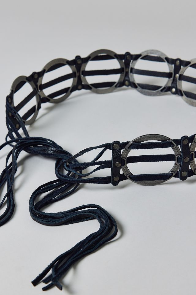 Leather Circle Rope Belt #1
