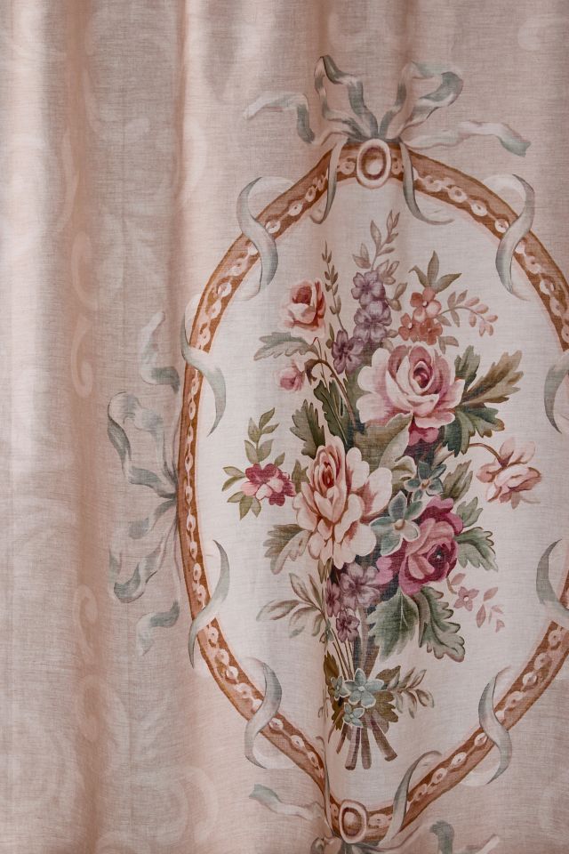 Antoinette Floral Patterned Shower Curtain #1