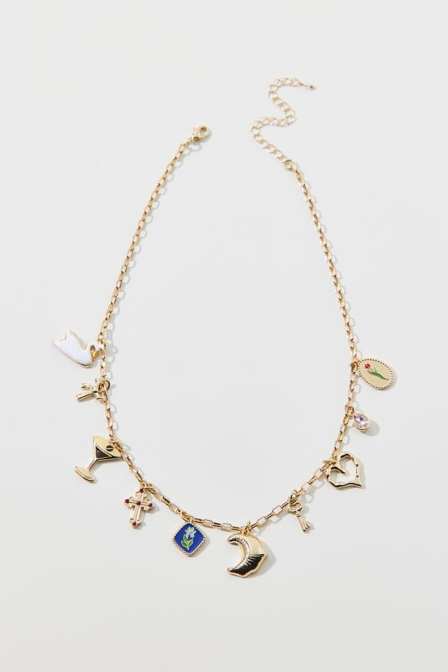 Danika Enameled Charm Necklace #1