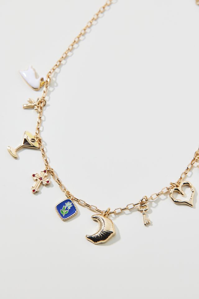 Danika Enameled Charm Necklace #2