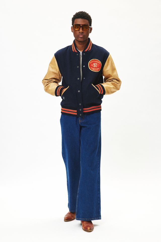 Polo Ralph Lauren Broken Wool & Leather Varsity Jacket #1