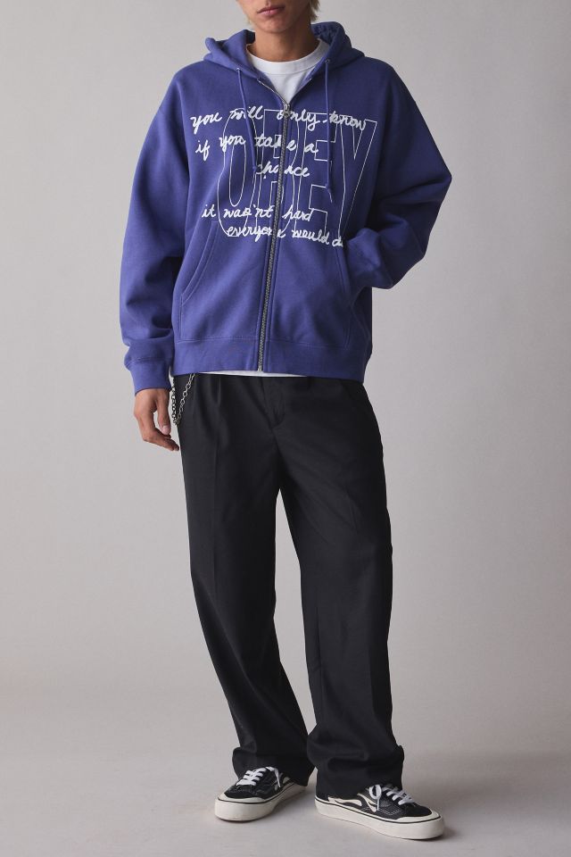 OBEY Chance Graphic Zip-Up Hoodie Sweatshirt #2