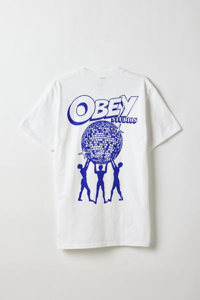 Obey Uo Exclusive Uplift Graphic Tee In White, Men's At Urban Outfitters In White