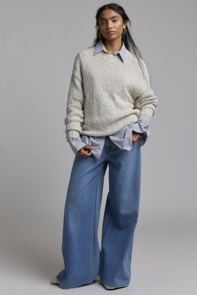 BDG Van Oversized V-Neck Dad Sweater #1