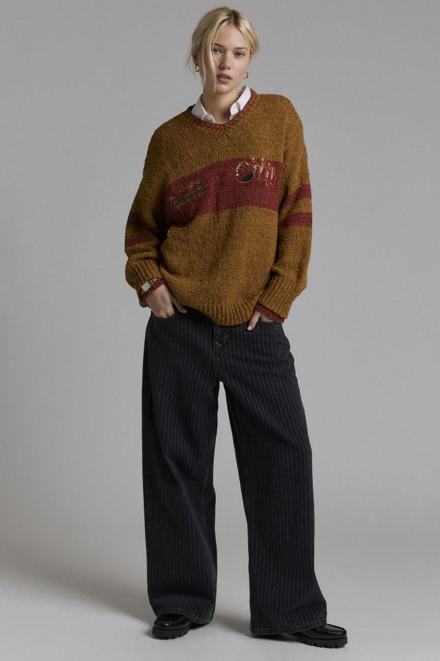 BDG Van Bowling Graphic Oversized V-neck Dad Sweater #2