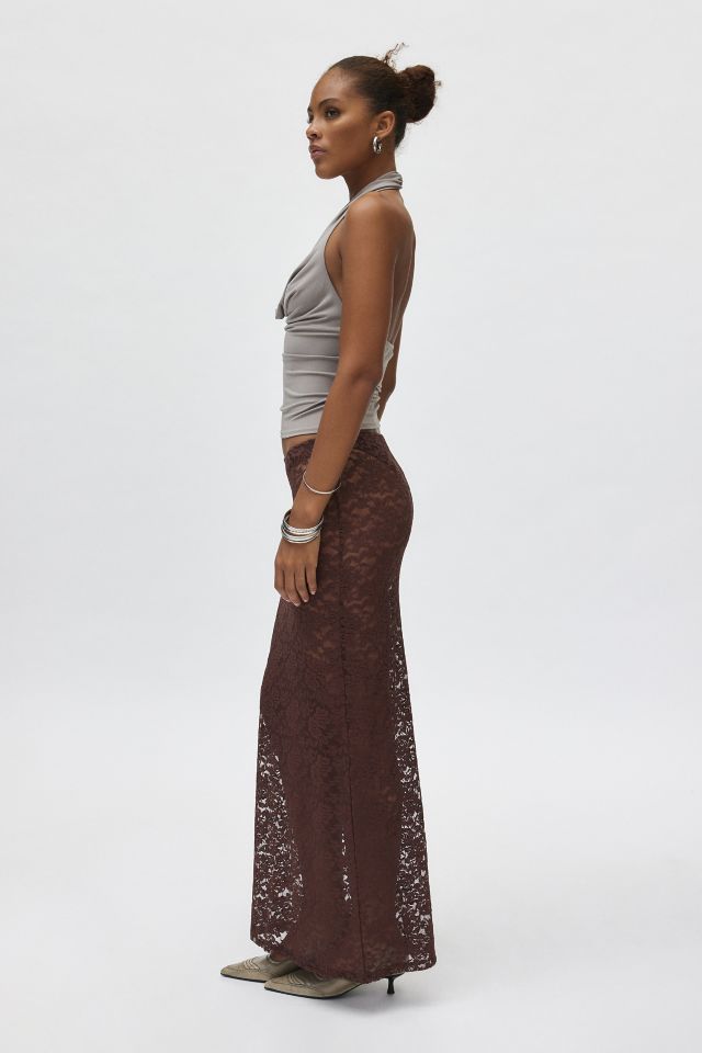 Lioness Black Swan Sheer Lace Maxi Skirt #2