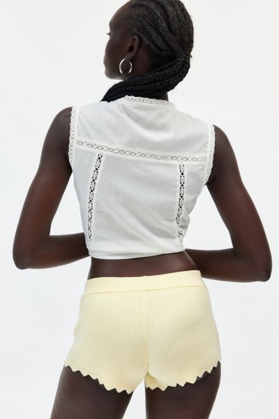Lioness Dollhouse Knit Scalloped Low Rise Short