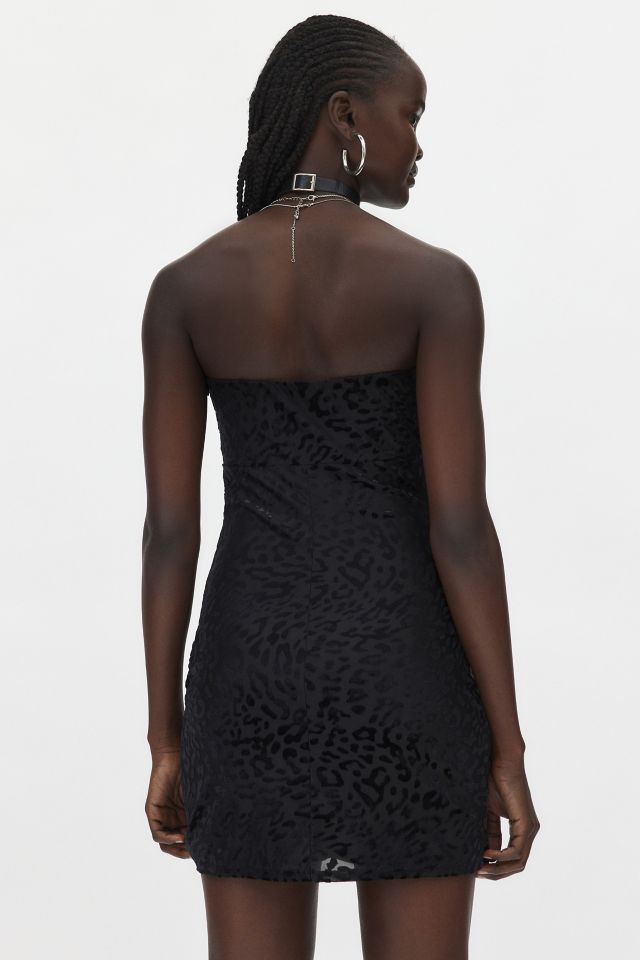 Silence + Noise Brenna Velvet Burnout Print Mini Dress #3