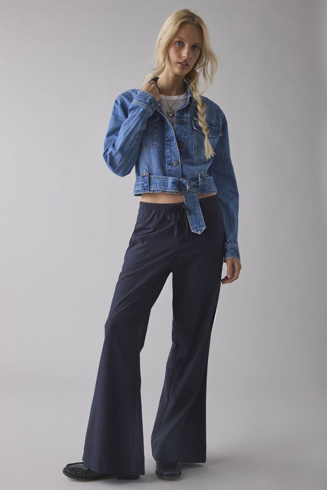 Wrangler Denim Cropped Moto Jacket #2