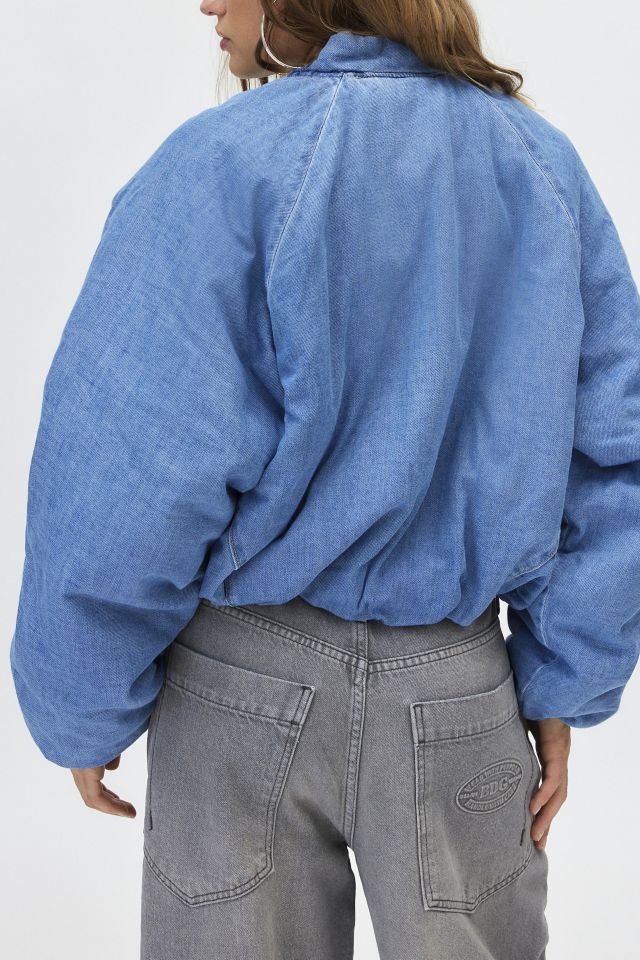 AFRM Billie Padded Denim Bomber Jacket #2