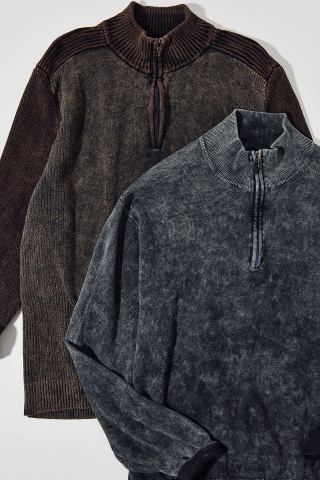 ReMADE By UO Acid Wash Quarter Zip Pullover #1