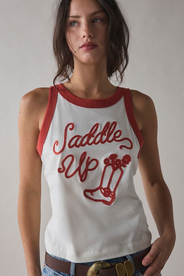Wrangler Saddle Up Graphic Ringer Tank Top | Urban Outfitters