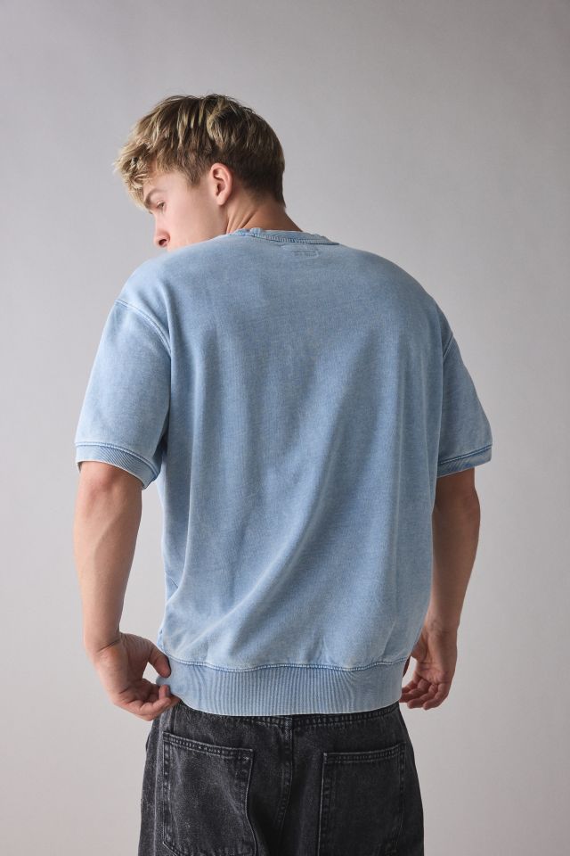 GUESS JEANS Logo Embroidered Short Sleeve Sweatshirt #1