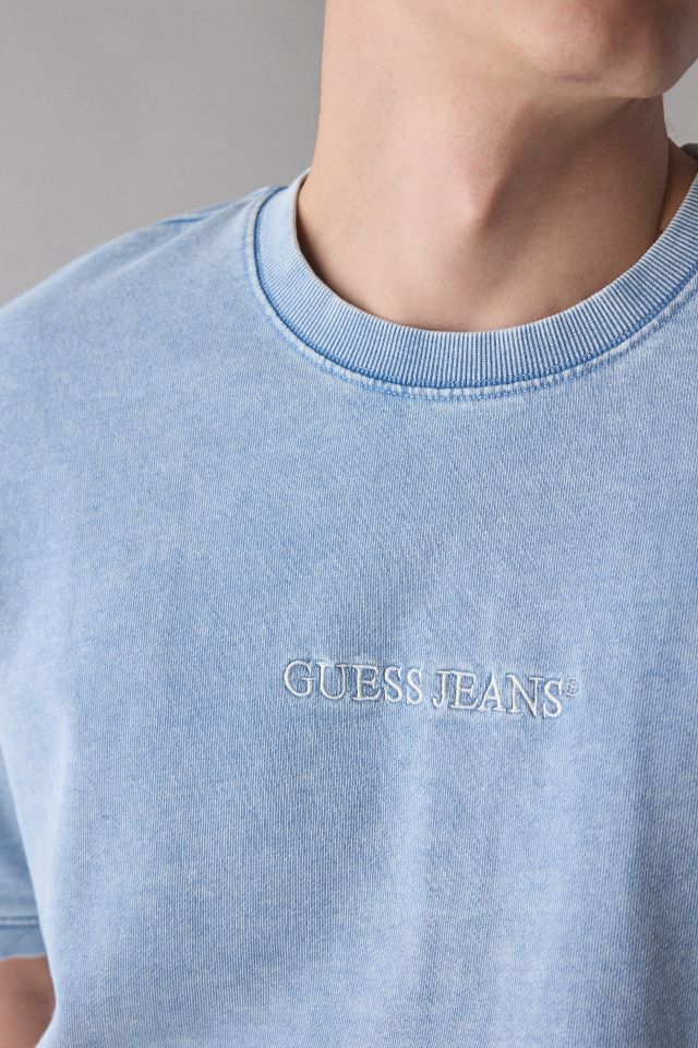 GUESS JEANS Logo Embroidered Short Sleeve Sweatshirt #3