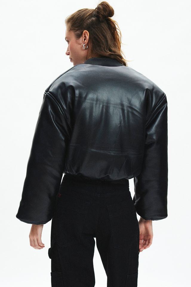 Urban - Leather Trimmed Bomber Jacket main image 0
