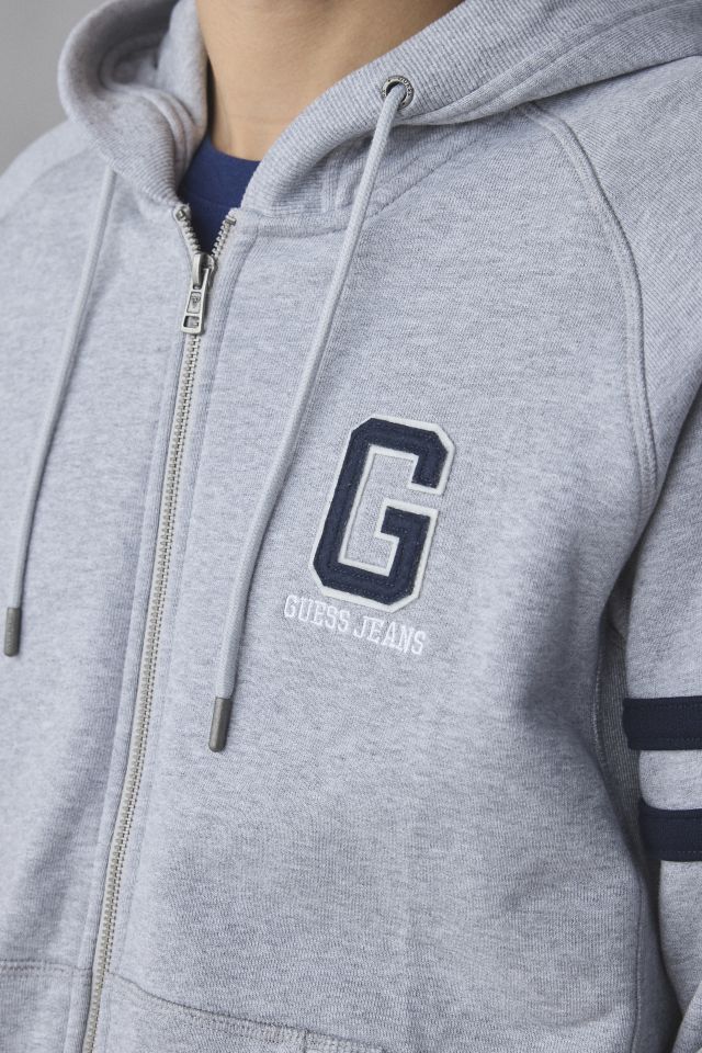 GUESS JEANS Logo Zip-Up Hoodie Sweatshirt #3