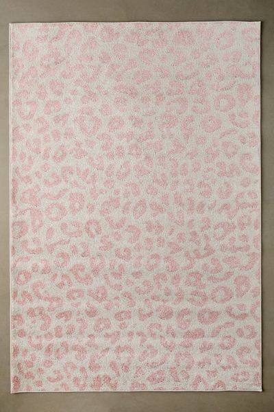 Urban Outfitters Leopard Printed Rug In Pink At