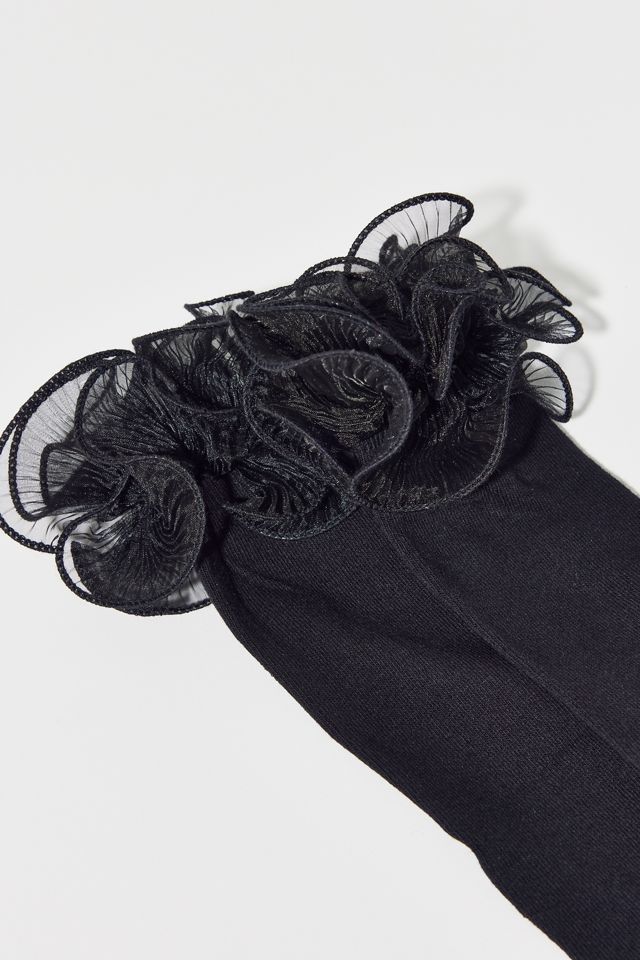 Chiffon Ruffle Knee High Sock | Urban Outfitters Canada