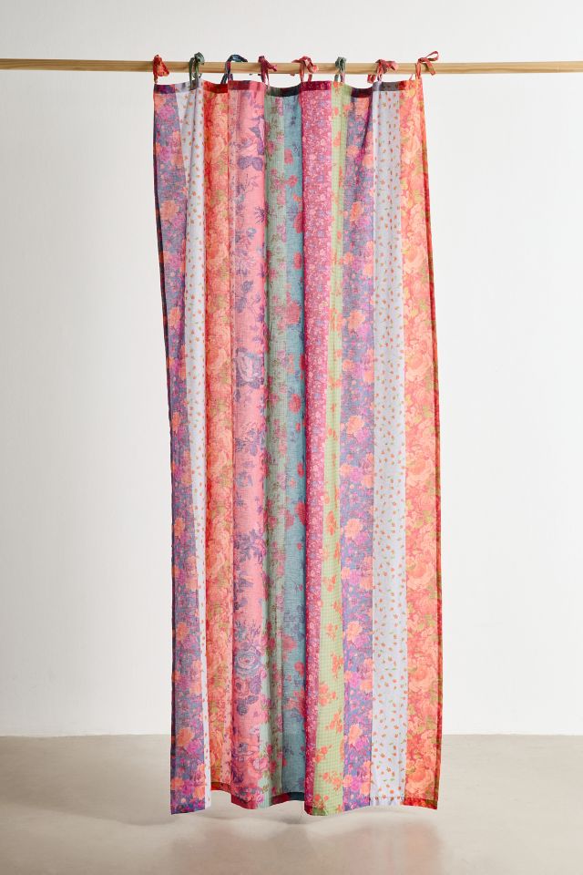 Willa Rose Floral Striped Window Panel #1