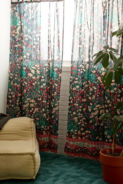 Anette Floral Printed Cotton Window Panel
