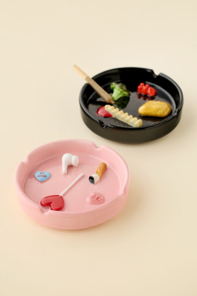 Vices Patterned Ceramic Ashtray #2