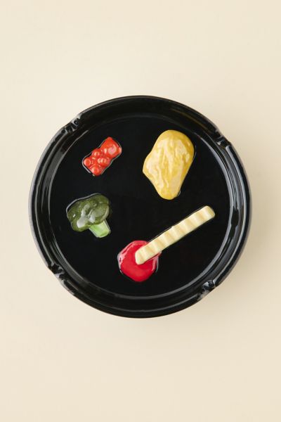 Vices Patterned Ceramic Ashtray