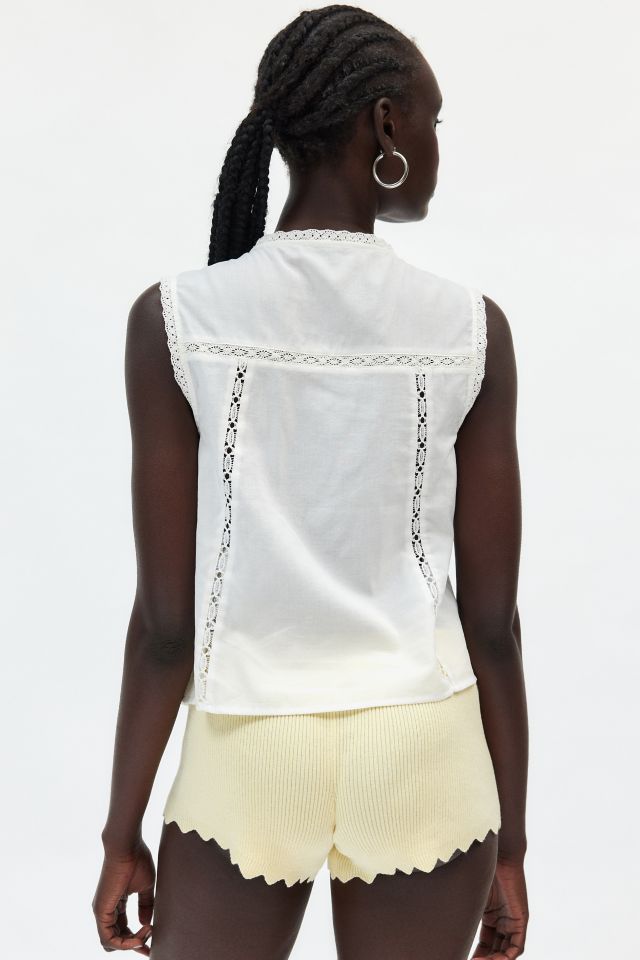 Lioness Village Broderie Lace Tie-Front Cami #2