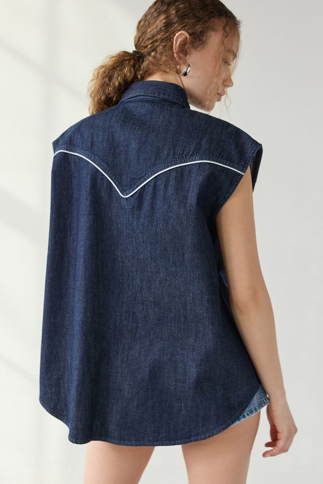 Wrangler Sleeveless Denim Shirt #2