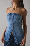 UO Catie Halter Split-Front Flyaway Tunic Top
