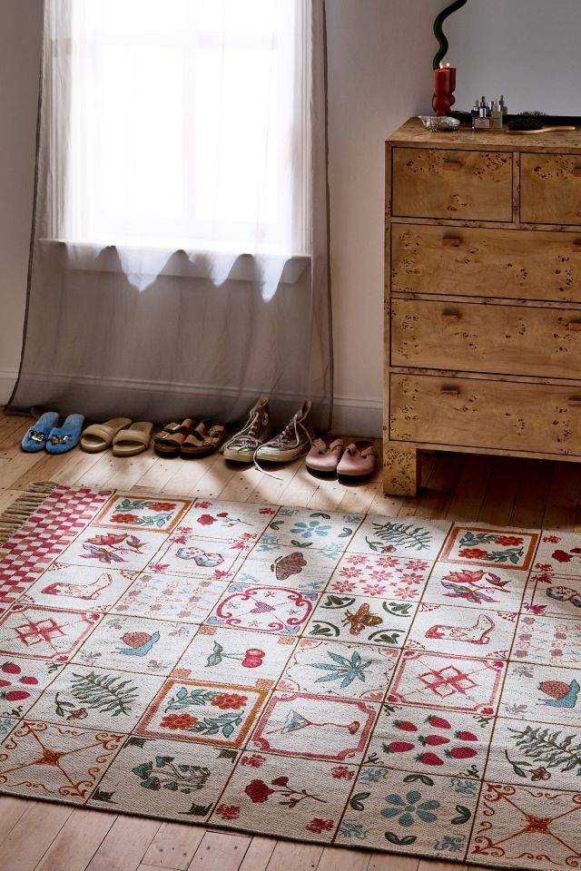 Mariana Tile Flatweave Printed Rug #1