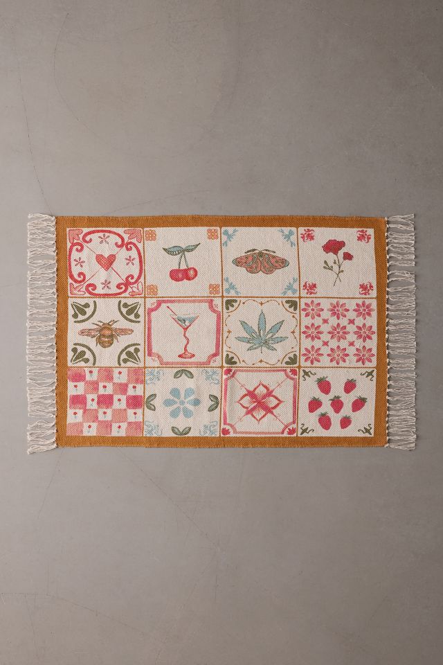 Mariana Tile Flatweave Printed Rug #3