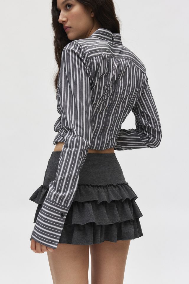 Kimchi Blue Rara Knit Tiered Ruffle Mini Skirt #3