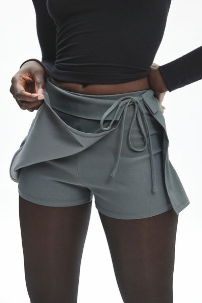 BDG Bengaline Wrap Tie-Front Micro Skort