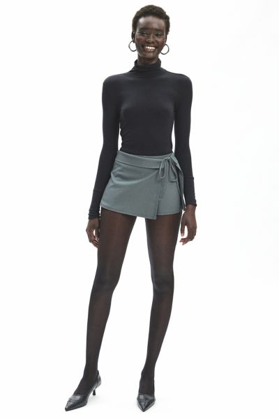 BDG Bengaline Wrap Tie-Front Micro Skort