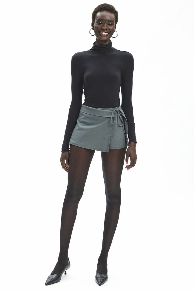 BDG Bengaline Wrap Tie-Front Micro Skort #2