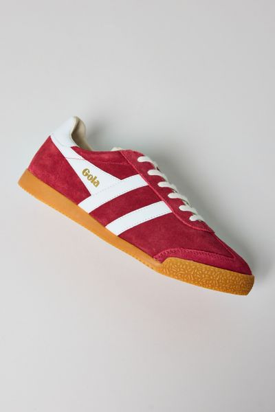 Gola Men's Elan Suede Sneaker In Deep Red/white, Men's At Urban Outfitters In Deep Red/white