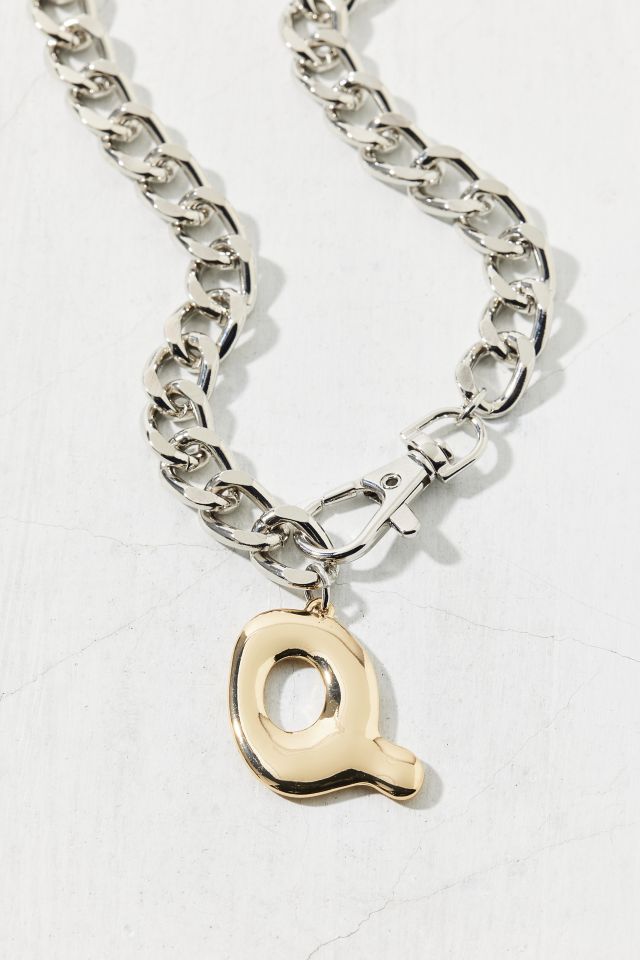 Initial Chunky Chain Necklace #1